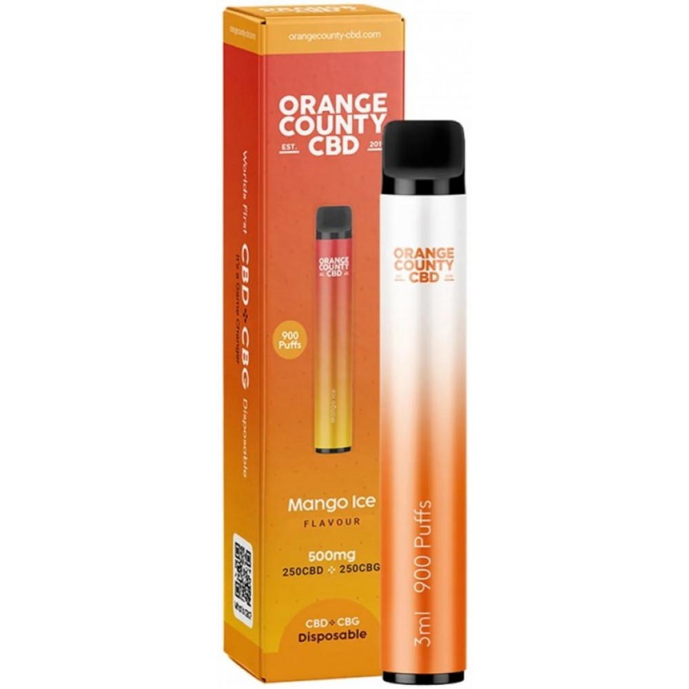 CBD Vape Pen Mango Ice, 250mg CBD + 250mg CBG, 3 ml Ηλεκτρονικά Τσιγάρα