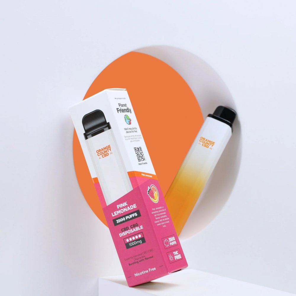 CBD Vape στυλό Pink Lemonade 3500 Φούσκα, 600 mg CBD, 400 mg CBG, 10 ml Ηλεκτρονικά Τσιγάρα