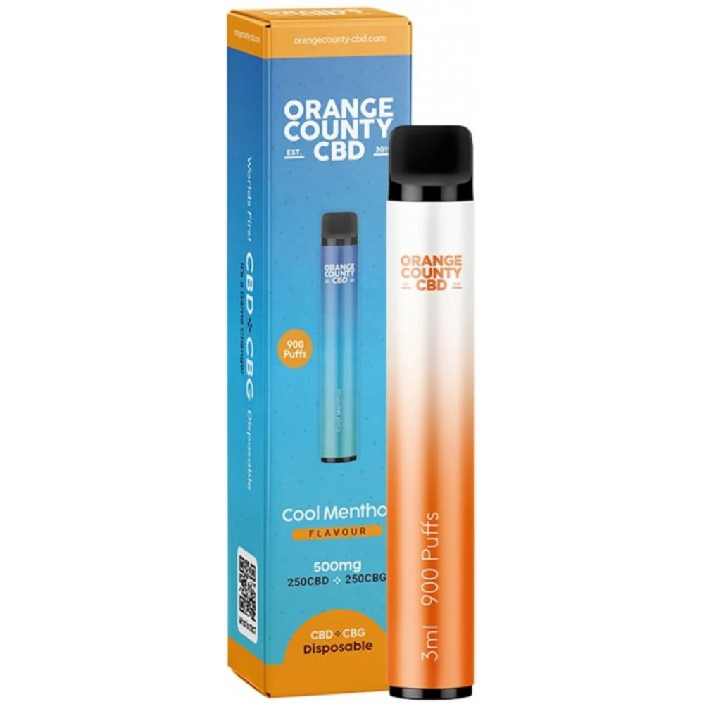 CBD Vape Pen Cool Menthol, 250mg CBD + 250mg CBG, 3 ml Ηλεκτρονικά Τσιγάρα 