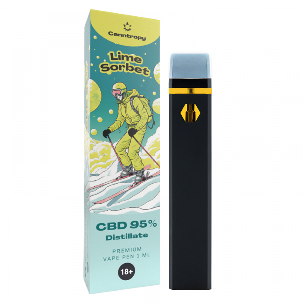 CBD Στυλό Μίας Χρήσης Vape Lime Sorbet, CBD 95 %, 1 ml Ηλεκτρονικά Τσιγάρα 