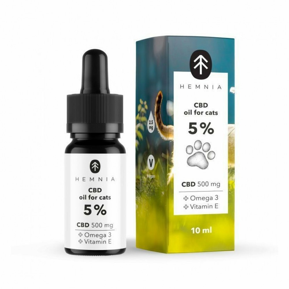CBD OIL 5%  Για Γάτες 500 mg, 10 ml Προϊόντα Κάνναβης