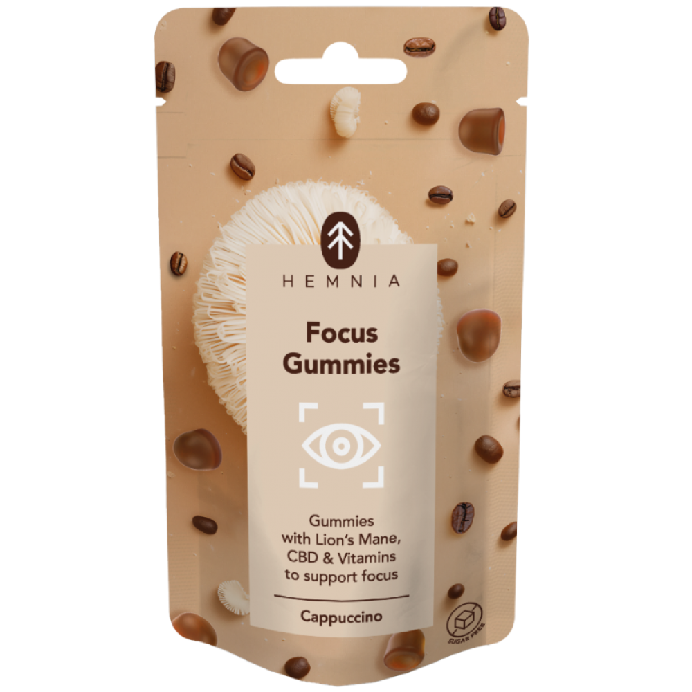 Focus Gummies - Για Συγκέντρωση Στήριξης Με Γεύση Καπουτσίνο, 30 τμχ Προϊόντα Κάνναβης