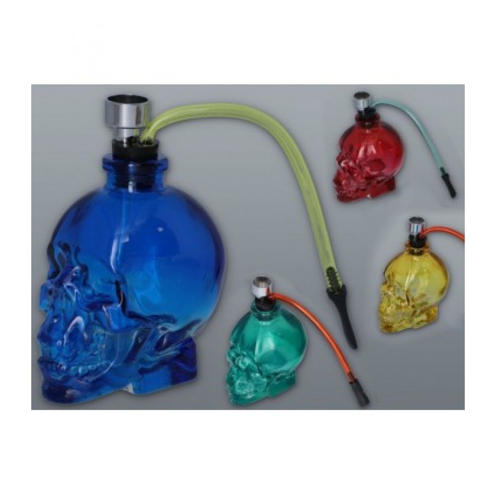 Νερόπιπα  GLASS WATER PIPE  SKULL 11cm σε διάφορα χρώματα Αξεσουάρ