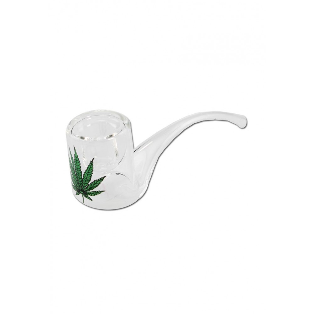 Black Leaf curved glass pipe Αξεσουάρ