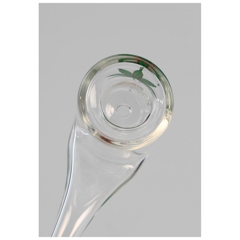 Black Leaf curved glass pipe Αξεσουάρ