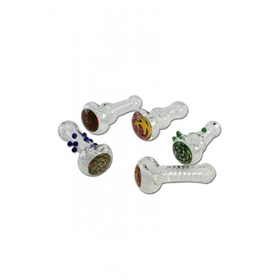 Hand Pipe various Designs clear/varicoloured