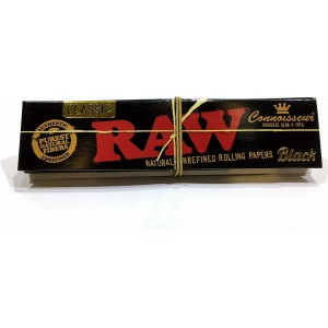 Raw Χαρτάκια Στριφτού Τσιγάρου Classic Black Slim King Size με Τζιβάνες 32 φύλλα Αξεσουάρ