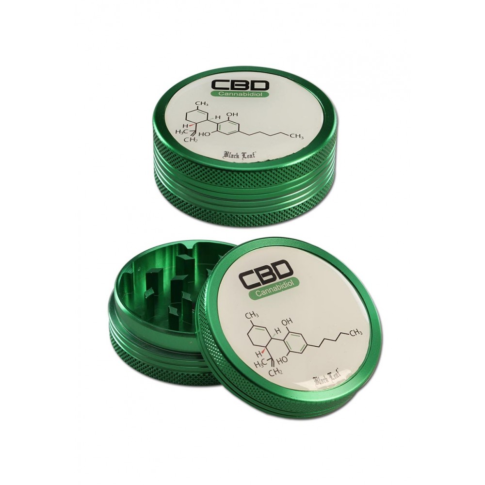  Black Leaf Grinder 2-part CBD Αξεσουάρ