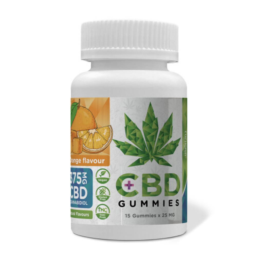 Euphoria CBD Gummies 375 mg CBD (15 Ζελεδάκια με γεύση πορτοκάλι) CBD
