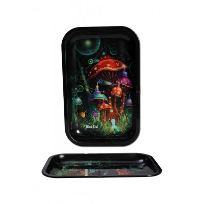 Black Leaf Rolling Tray Mushroom S