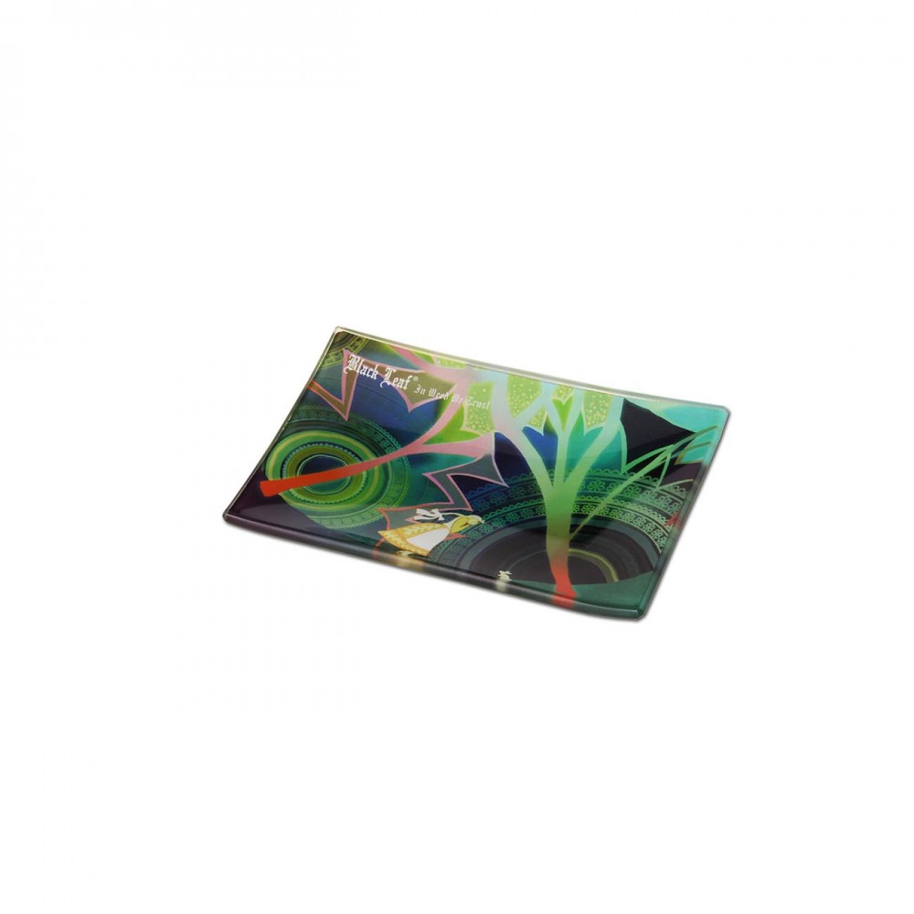 Black Leaf Glass Rolling Tray Αξεσουάρ