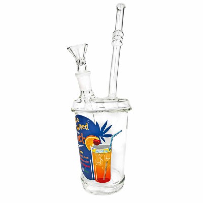Black Leaf Cup Glass Bong SEX + WEED