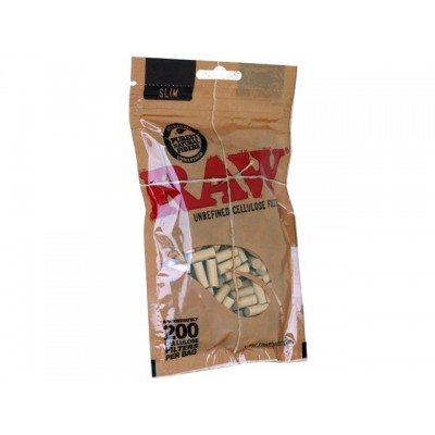 Φιλτράκια RAW Slim 6mm UNREFINED CELLULOSE 200 AΚΑΤΕΡΓΑΣΤΑ