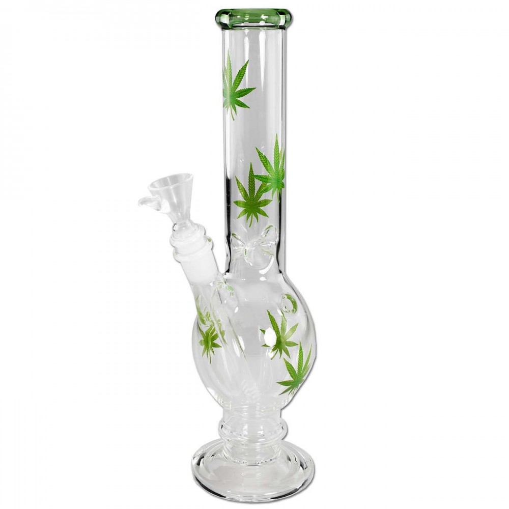 Glass Bong Ice with Hemp Leaves Αξεσουάρ
