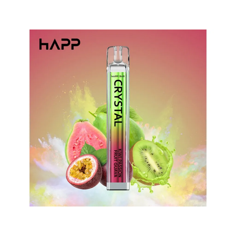Happ Bar Crystal Vape Pen Kiwi PassionFruit Guava, 2 ml Ηλεκτρονικά Τσιγάρα 