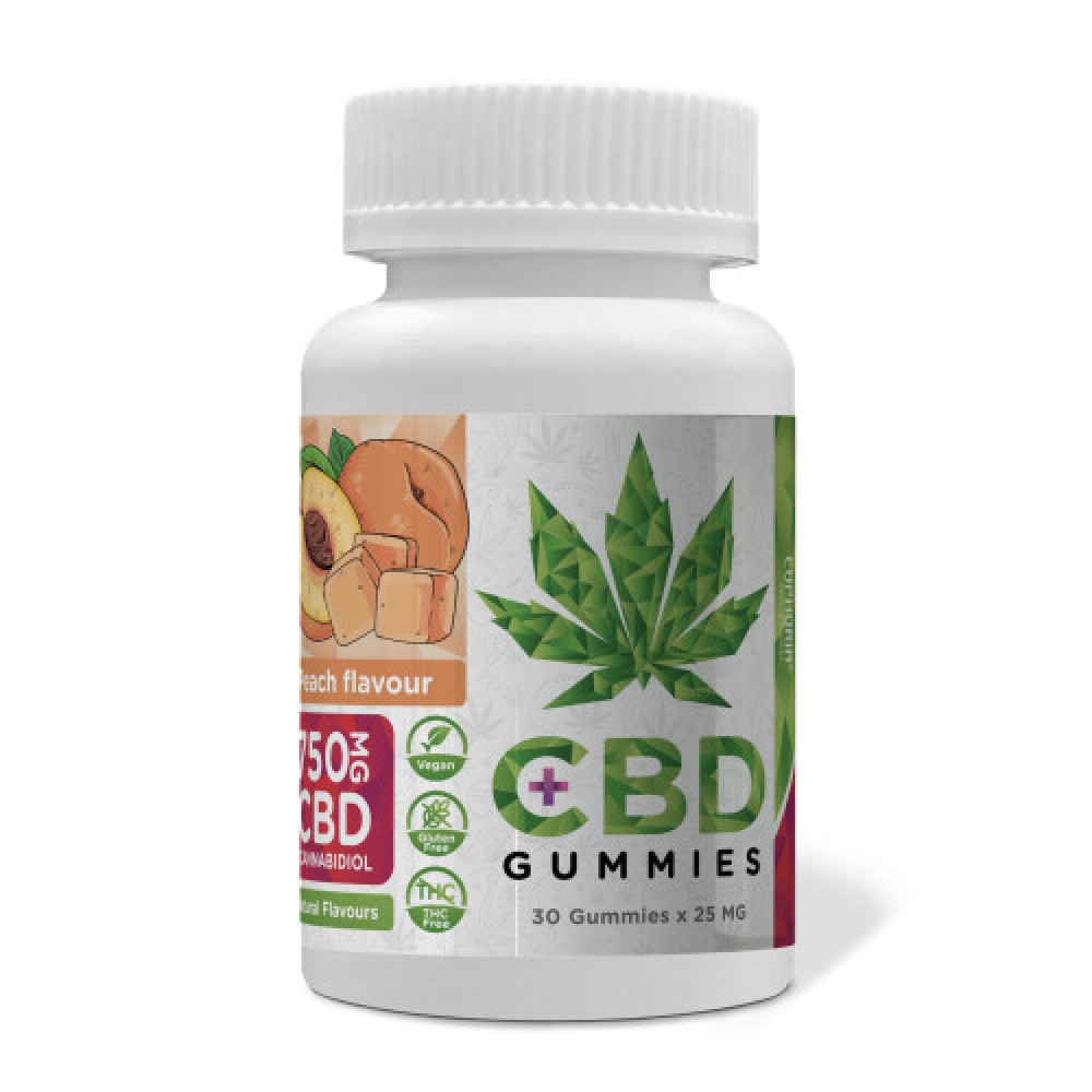 Euphoria CBD Gummies 750 mg CBD (30 Ζελεδάκια με γεύση ροδάκινο) CBD