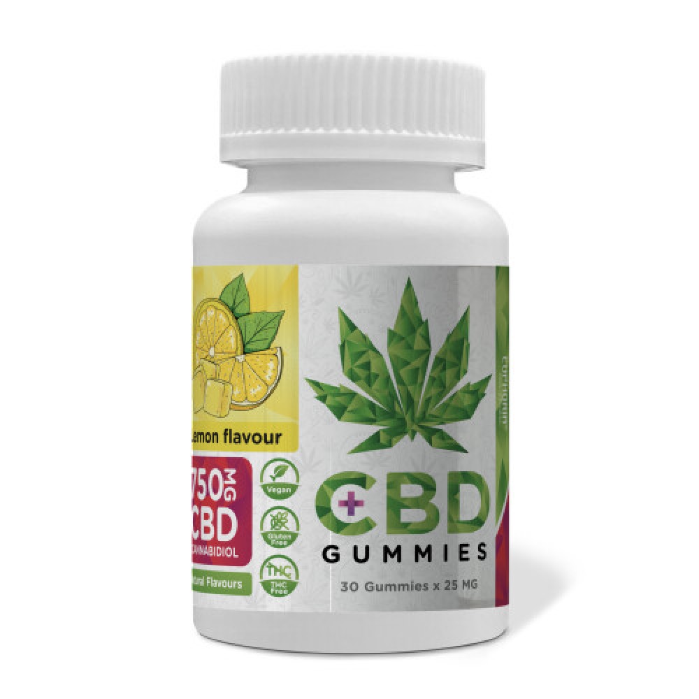 Euphoria CBD Gummies 750 mg CBD (30 Ζελεδάκια με γεύση λεμόνι) CBD