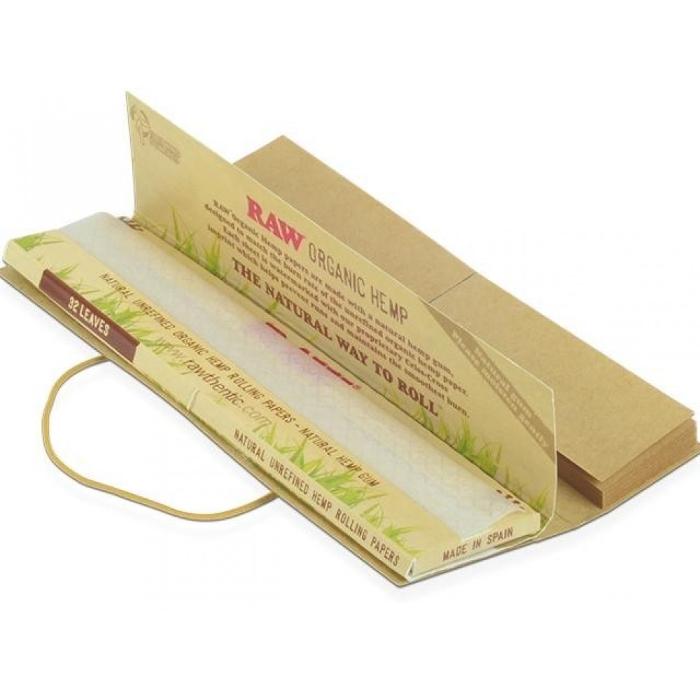 Χαρτάκι Raw king size CLASIC φυσικό ακατέργαστο slim συν tips με τζιβάνες 32 φύλλα Αξεσουάρ